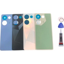 Yedcom Tecno Camon 20 Pro Siyah Arka Pil Batarya Kapağı Arka Kapak Yapıştırıcı Ve Tamir Seti Set