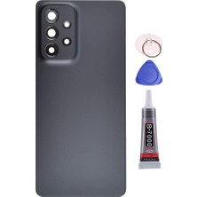 Yedcom Samsung A53 Kamera Camlı Siyah Uyumlu Arka Pil Batarya Kapağı Arka Kapak Yapıştırıcı Ve Tamir Seti Set