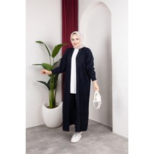 SFG Life Moda Kadın Şal Yaka Oversize Triko ve Sakallı Tüylü Hırka