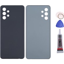 Yedcom Samsung A32 Siyah Uyumlu Arka Pil Batarya Kapağı Arka Kapak Yapıştırıcı ve Tamir Seti Set