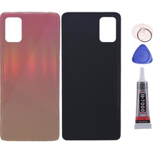 Yedcom Samsung A51 Turuncu Uyumlu Arka Pil Batarya Kapağı Arka Kapak Yapıştırıcı Ve Tamir Seti Set