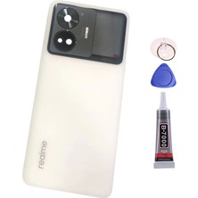 Yedcom Realme Gt 3 Beyaz Arka Pil Batarya Kapağı Arka Kapak Yapıştırıcı Ve Tamir Seti Set