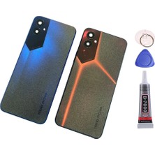 Yedcom Tecno POVA 4 Siyah Arka Pil Batarya Kapağı Arka Kapak Yapıştırıcı Ve Tamir Seti Set