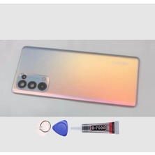 Yedcom Oppo RENO 5 Beyaz Arka Pil Batarya Kapağı Arka Kapak Yapıştırıcı Ve Tamir Seti Set