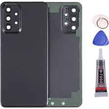 Yedcom Samsung A23 Kamera Camlı Siyah Uyumlu Arka Pil Batarya Kapağı Arka Kapak Yapıştırıcı Ve Tamir Seti Set