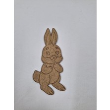 10 Adet Sevimli Tavşan Ahşap Boyama Okul Dıy Etkinlik Aktivite Sanat 15 cm