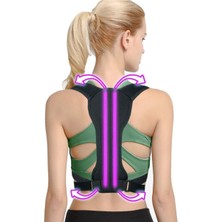 Özbience Unisex Siyah Dik Duruş Korsesi, Kamburluk Önleyici, Terletmeyen Tasarım