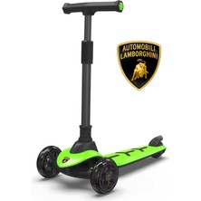 Lamborghini Resmi Lisanslı 3+Yaş Için Işıklı 3 Tekerlekli Kademeli Uzayabilen Premium Çocuk Scooter
