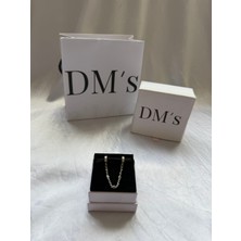 DMs Silver Üç Mavi Taşlı Güvenlik Zinciri Gümüş Charm'ı