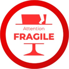 Attention Fragile Sticker Kargo Etiketi 7X7CM 20 Adet