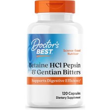 Betaine Hcı Pepsin & Gentian Bitters | 120 Kapsül | Supports Digestive Effıciency