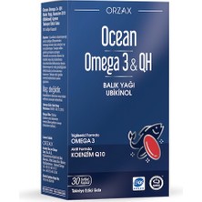 Orzax Omega 3 & Qh Takviye Edici Gıda 30 Kapsül - Dezenfektan Hediyeli (%72 Alkol)
