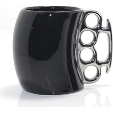 Epilons Porselen Muşta Tasarımlı Kupa Bardak Siyah