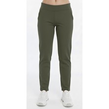 Axxel Kadın Haki Eşofman Altı Cepli Kemer Içi GARNILI-P493