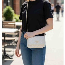 Moda Fiesta Kadın Kapitone Zincir Askılı Çapraz Çanta – Çok Gözlü, Kartlıklı, Fermuarlı Bölmeli