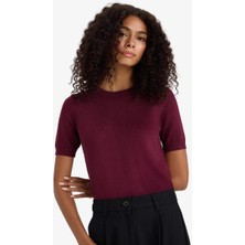 Defacto Kadın  Kazak D6272AX/BR327 Bordeaux