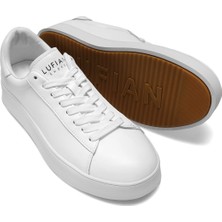 Lufian 112230224 Anton Erkek Hakiki Deri Klasik Sneaker Beyaz