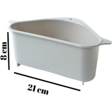 ÜçKol Ticaret Vantuzlu Üçgen Sebze Meyve Lavabo Raf Evye Süzgeç Sünger Tutucu Düzenleyici Mutfak Organize