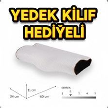 Pufymax Visco Ortopedik Boyun Destek Yastığı,boyun fıtığı-düzleşmesi yastığı YEDEK KILIF HEDİYELİ