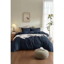 Valoroso Tekstil %100 Pamuk Müslin Nevresim Takımı Lastikli Çarşaflı 2 Yastık Kılıflı Çift Kişilik