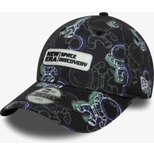 New Era Space All Over Print Çocuk Siyah Şapka.-