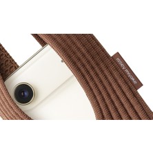 Awei Tüm Telefonlarla Uyumlu iPhone Pocket Issey Mıyake Örgü Çapraz Telefon Çantası Askısı 80CM