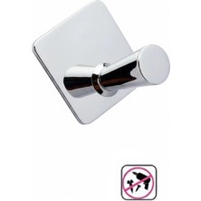 Ardini Glare Konik Kendinden Yapışkanlı Askılık Tekli Krom 4 Lü Paket