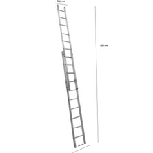 3+3 Toplam 6 Metre Endüstriyel Alüminyum Sürgülü (Ptt) Merdiveni