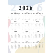 2026 Takvim Yapıştırmalı Folyo Sticker 20X30CM