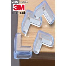 12 Adet Silikon Köşe Koruyucu Bebek Güvenliği 3m Bant Montaj Desteğiyle %100 Çocuk Güvenlik Ürünüdür