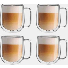 Taka Ticaret 4 Adet Çift Cıdarlı  Latte ,kahve Çay Bardağı
