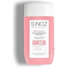SanalAMCA Store Sinoz Pink Touch Anında Ton Eşitleyici Onarıcı Pembe Yüz Güneş Kremi SPF50