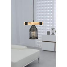 Begüsa Elora Tekli Ahşap Avize No:01