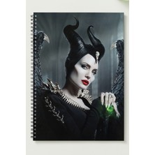 Black-One Malefiz (1) A5 Metal Spiralli Çizgisiz  kalın bristol Kapak ÖZEL TASARIM TEMALI A5 DEFTER