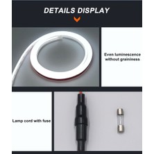 Mk Express Fiat 500 Ailesi Uyumlu Kaput Ledi,gündüz Ledi Izgara Üstü Silikon 150CM Beyaz