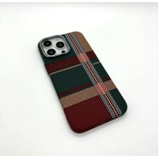 Sidens Store Icemag 15 Pro Max Uyumlu Ekoseli Magsafe Özellikli Premium Kılıf