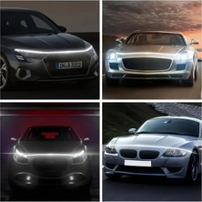 Mk Express Alfa Romeo Gtv Uyumlu  Izgara Üstü Kaput Ledi,gündüz Ledi Silikon 150CM Beyaz