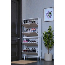 Eliusta Berry Cordoba 8 Raflı 4 Düşer Kapaklı Ayakkabılık  72 cm Genişlik x 168X26 cm  Ayakkabılık