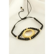 Çeyrek Altın Koyulabilir Kristal Taşlı Bileklik