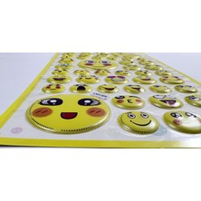 3D Kabartmalı Emoji Sticker Seti - Öğretmenler , Öğrenciler ve Çocuklar Için Gülen Yüz Etiketi