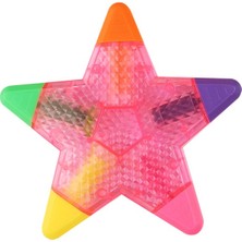 Glanart 5 Renkli Yıldız Şeklinde  Işaretleyici Fosforlu Kalem