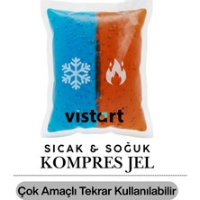 Vistart Soğuk Kompres Buz Jeli Cold  Packsporcu Buz Torbası Şişlik ve Ağrı Giderici 13X13CM  20 Adet