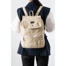 Baginn Y.suni Deri Kadın Sırt Çantası Vegan Deri Bayan Sırt Çantası 30*20 cm Yumuşak Doku Çok Cepli