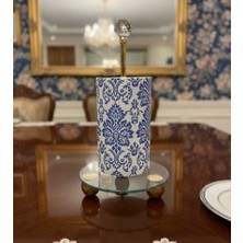 Mirsa Global Gold Dekoratif Ahşap Top Ayaklı Cam Kağıt Havluluk,peçete Rulo Kağıt Havlu Organizer