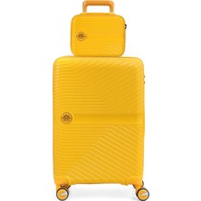 Piel Lino Kabin Boy ve Makyaj Polipropilen Valiz PL015239-SMK Sarı