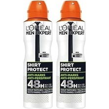 Tuncel Store L'oréal Paris Men Shirt Protect Anti Perspirant Sprey Deodorant 150 ml (2 Paketi)