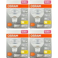 Avarson (4 Adet) Ledvance 12VOLT 6,5W (50W) Sarı (2700K) Gu5.3 Duylu (Iğne Bacak) LED Spot Ampul
