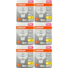 Avarson (6 Adet) Ledvance 12VOLT 6,5W (50W) Sarı (2700K) Gu5.3 Duylu (Iğne Bacak) LED Spot Ampul