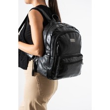 Baginn Yıkama Suni Deri Kadın Sırt Çantası Vegan Deri Bayan Sırt Çantası 30*20 cm Yumuşak Doku Çok Cepli