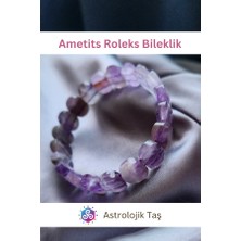 ASTRO STONES Ametits Doğal Taş Roleks Bileklik -Oval Ametits Taşı